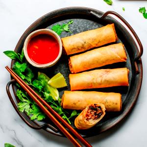 1 egg roll Curry Tofu Egg Rolls