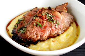 1 entree Parmesan-Polenta Crusted Steak