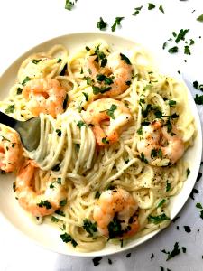 1 entree Shrimp Alfredo