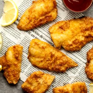 1 Fillet (4-1/4" X 2-1/2" X 3/8") Fried Battered Perch