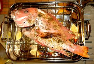 1 Fillet Snapper (Fish) (Mixed Species, Cooked, Dry Heat)