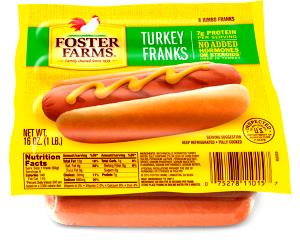 1 frank (43 g) Turkey Franks