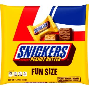 1 Fun Size Bar Chocolate Covered Honey-Combed Hard Candy with Peanut Butter