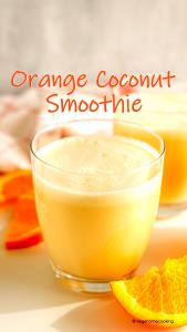 1 Glass Orange And Coconut Smoothie