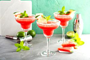 1 Glass Virgin Watermelon Margarita