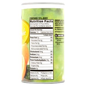 1 Guideline Amount Per Fl Oz Beverage Lemon Juice (Frozen)