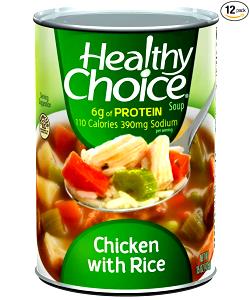 1 Healthy Choice Can (15 Oz) Ready-to-Serve Reduced Sodium Chicken Rice Soup (Canned)