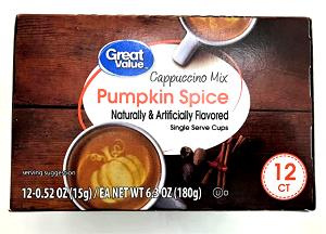 1 k-cup (15 g) Pumpkin Spice Cappuccino