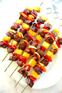 1 kabob (142 g) Seasoned Teriyaki Beef Kabob