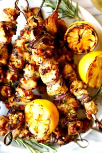 1 Kabob Lemon Garlic Chicken Kabobs