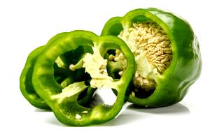 1 Large (3-3/4" Long, 3" Dia) Cooked Green Peppers (Fat Not Added in Cooking)