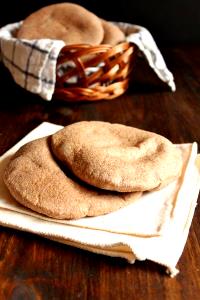 1 Large (6-1/2" Dia) Toasted Wheat or Cracked Wheat Pita Bread