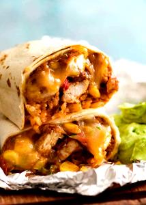 1 Large Burrito with Chicken (No Beans)