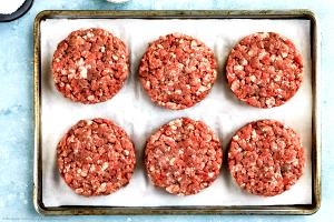 1 Large Patty (5.3 Oz, Raw, 3 Patties Per Lb) (yield After Cooking) Breaded Ground Beef or Patty