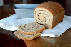 1 Large Slice White with Whole Wheat Swirl Bread