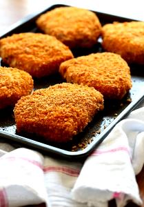 1 Large (yield After Cooking, Bone Removed) Broiled or Baked Breaded or Floured Pork Steak or Cutlet