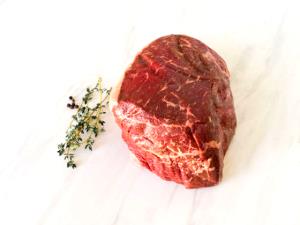 1 Lb Beef Bottom Round (Trimmed to 0" Fat, Choice Grade, Cooked, Roasted)