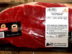 1 Lb Beef Chuck (Shoulder Clod, Top and Center Steaks, Trimmed to 0" Fat)