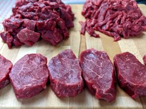 1 Lb Beef Knuckle (Tip Side, Steak, Lean Only, Trimmed to 0" Fat, Choice Grade)