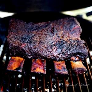 1 Lb Beef Ribs (Small End, Trimmed to 1/4" Fat, Select Grade, Cooked, Roasted)