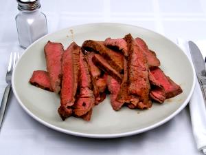 1 Lb Beef Top Round (Trimmed to 1/4" Fat, Select Grade, Cooked, Braised)