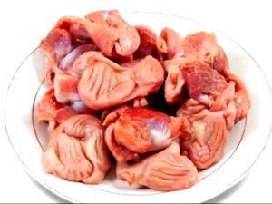 1 Lb Chicken Giblets and Neck Meat and Skin (Broilers or Fryers, Stewed)