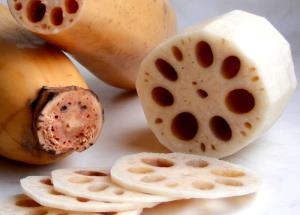 1 Lb Lotus Root (Without Salt, Drained, Cooked, Boiled)