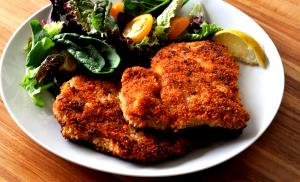 1 Lb Veal Leg (Top Round, Cooked, Pan-Fried, Breaded)