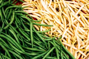 1 Lb Yellow Snap Beans (Without Salt, Drained, Cooked, Boiled)