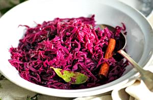 1 Leaf Cooked Red Cabbage