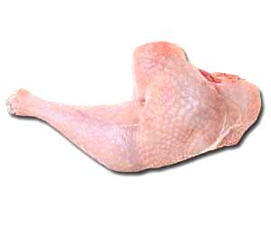 1 Leg, Bone And Skin Removed Turkey Leg Meat (Fryer-Roasters, Cooked, Roasted)