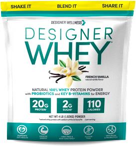 1 level scoop (17 g) Designer Whey Protein - Vanilla Bean