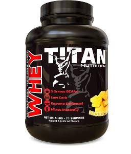 1 level scoop (60 g) Titan Protein Blend