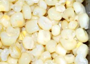 1 Linear Inch Cooked White Corn (from Frozen, Fat Added in Cooking)