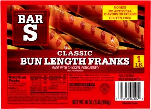 1 link (56 g) Bun Length Franks