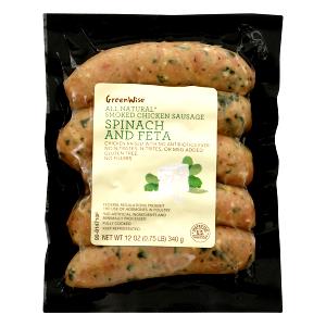 1 link (68 g) Smoked Chicken Sausage Spinach Feta