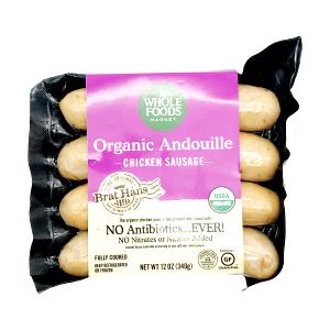 1 link (71 g) Organic Chicken Andouille Sausage