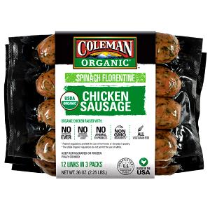 1 link (85 g) Organic Spinach Florentine Chicken Sausage