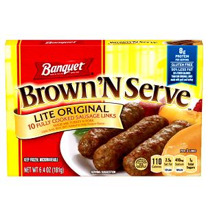 1 Link Cooked Brown and Serve Reduced Fat Turkey Sausage