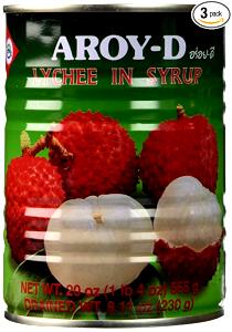 1 Lychee With Liquid Lychee in Sugar or Syrup (Cooked or Canned)