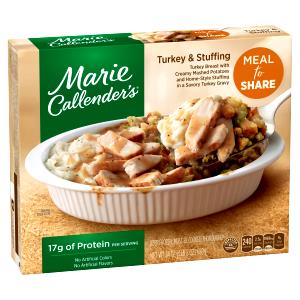 1 Meal (10.5 Oz) Turkey with Gravy, Dressing, Vegetable and Fruit (Diet Frozen Meal)