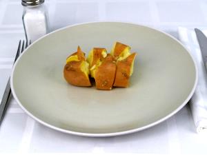 1 Medium (2" Dia, 5" Long, Raw) Boiled Sweetpotato (with Peel)