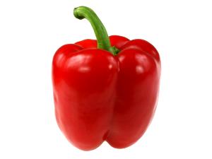 1 Medium (approx 2-3/4" Long, 2-1/2" Dia) Red Sweet Pepper