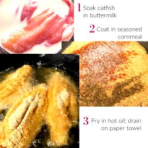 1 Medium Bullhead (yield After Cooking, Bone Removed) Fried Floured or Breaded Catfish