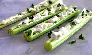 1 Medium Stalk (7-1/2" - 8" Long) Celery Stuffed with Cheese