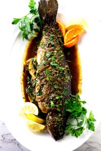 1 Medium (yield After Cooking, Bone Removed) Baked or Broiled Trout