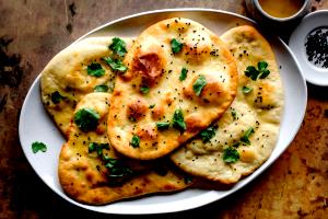 1 Naan (10" Dia) Indian Flatbread Naan