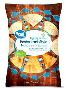 1 oz (28 g) Lightly Salted Restaurant Style White Corn Tortilla Chips