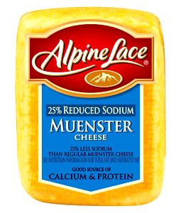 1 oz (28 g) Low Sodium Muenster Cheese