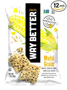 1 oz (28 g) Multi Grain Tortilla Chips with Flax Seeds